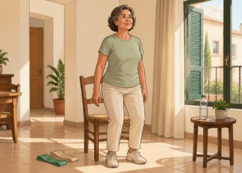 La sarcopenia reduce fuerza y movilidad, pero puede frenarse con ejercicios en casa.
