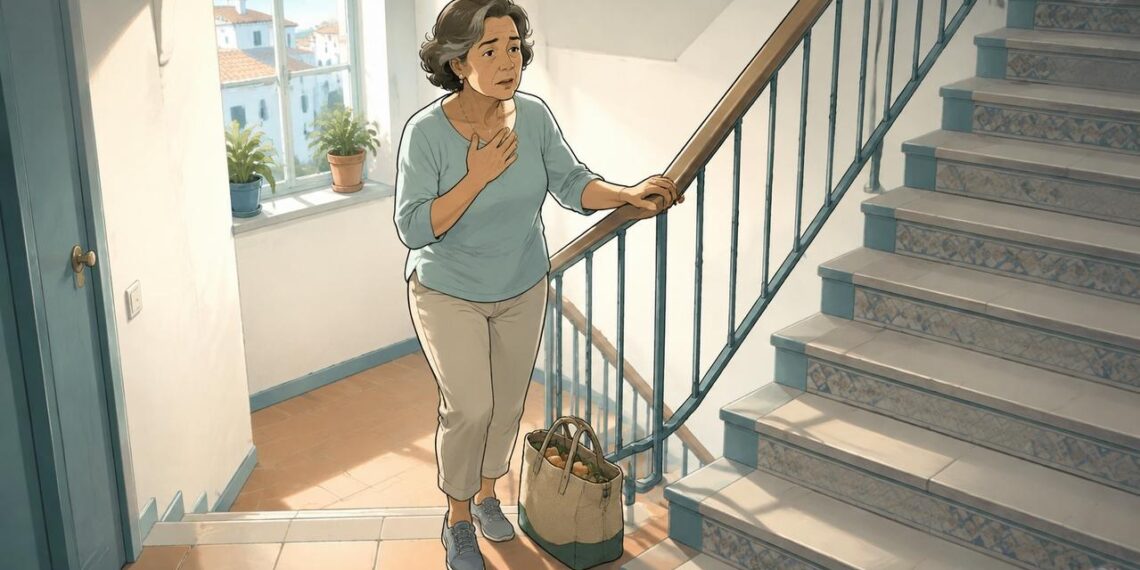 La disnea al subir escaleras puede relacionarse con anemia o sarcopenia.