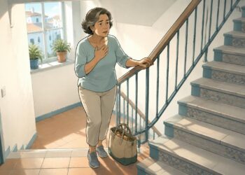 La disnea al subir escaleras puede relacionarse con anemia o sarcopenia.