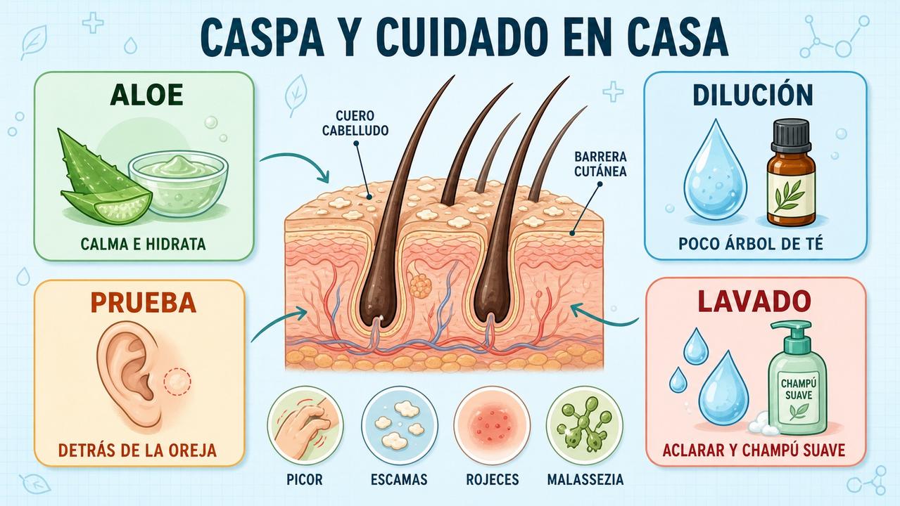 Cuatro claves para cuidar la caspa sin irritar el cuero cabelludo.