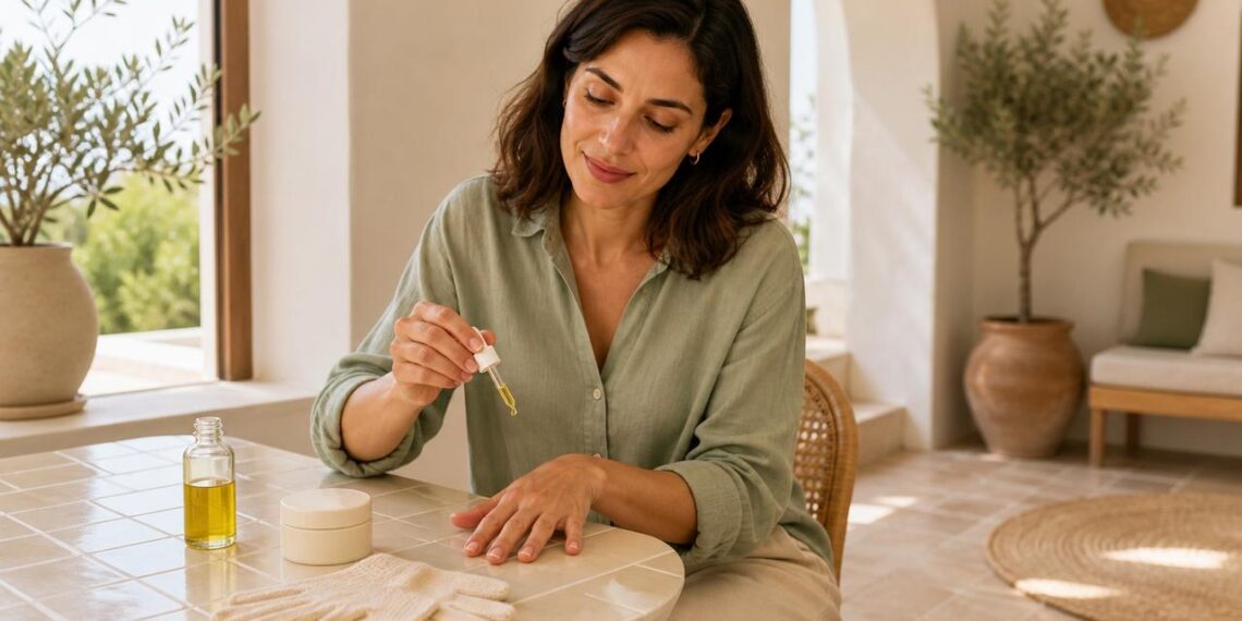 Aceite, crema y constancia para cuidar uñas quebradizas en casa.