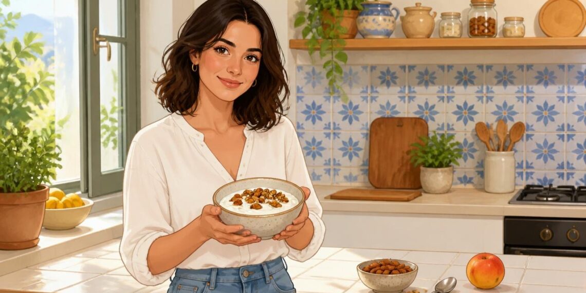Según los expertos en nutrición, el yogur natural con frutos secos ofrece prácticamente los mismos beneficios que un desayuno proteico completo