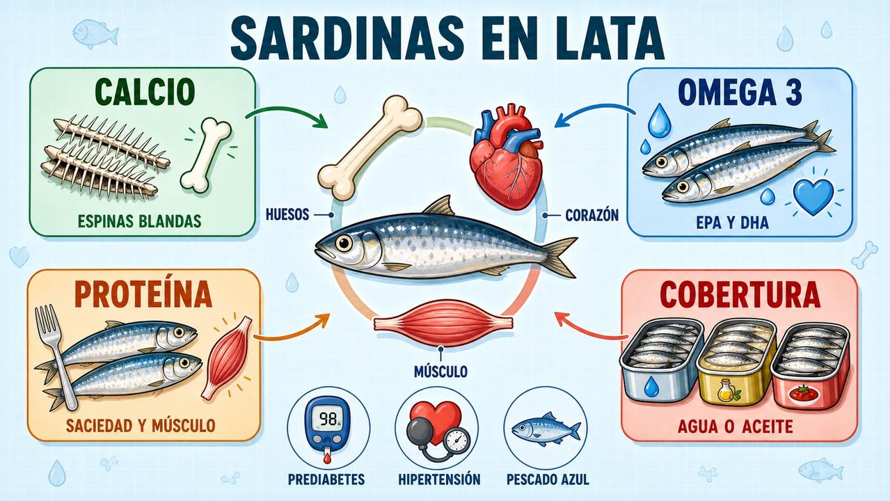 Calcio, omega 3, proteína y cobertura explican su valor nutricional.