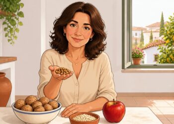 Un puñado de nueces aporta grasas saludables con valor cardioprotector diario.