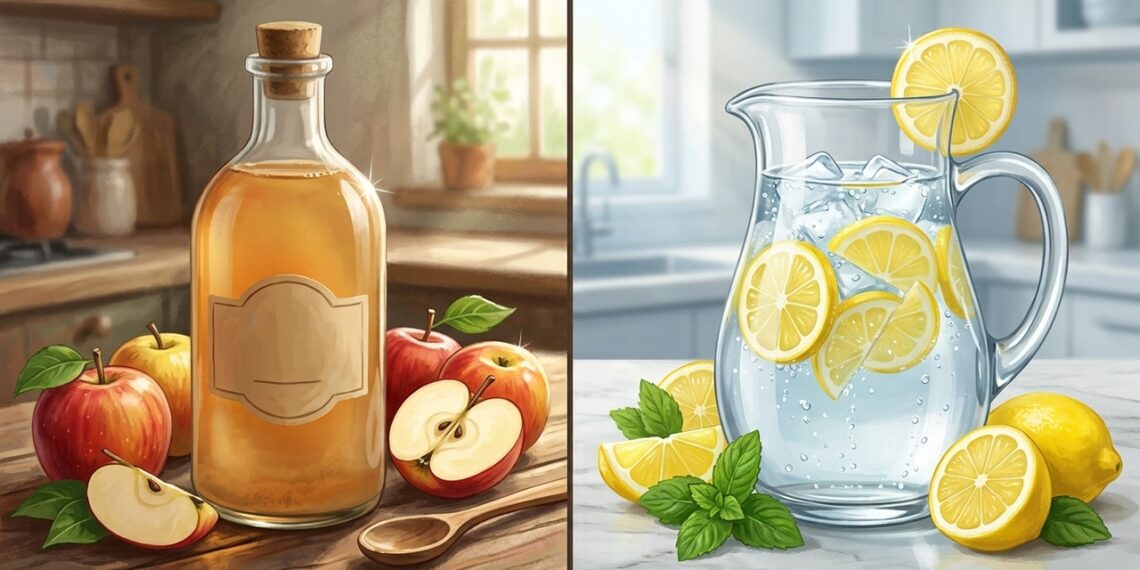 Vinagre de manzana y agua con limón: complementos, no soluciones milagrosas.
