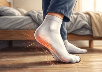 El dolor de los primeros pasos puede relacionarse con la sobrecarga de la fascia plantar.