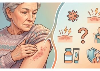 El herpes zóster suele causar dolor y ampollas agrupadas en un solo lado del cuerpo.