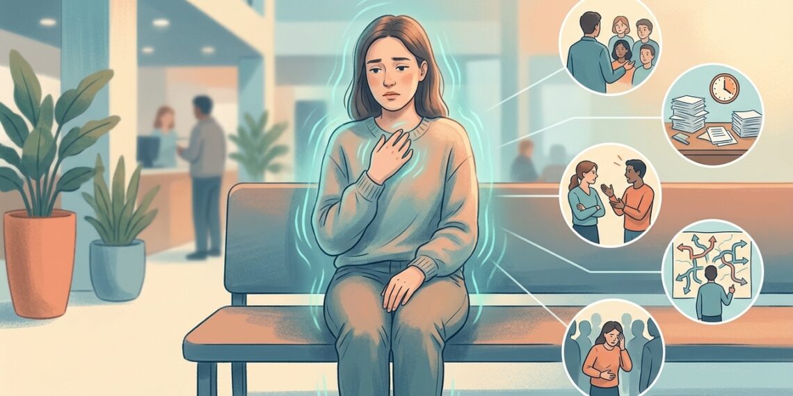 La ansiedad puede expresarse físicamente a través del corazón, la respiración y el intestino.