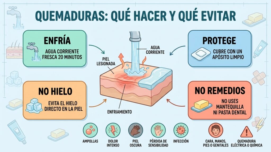 Quemaduras y el error de usar remedios caseros