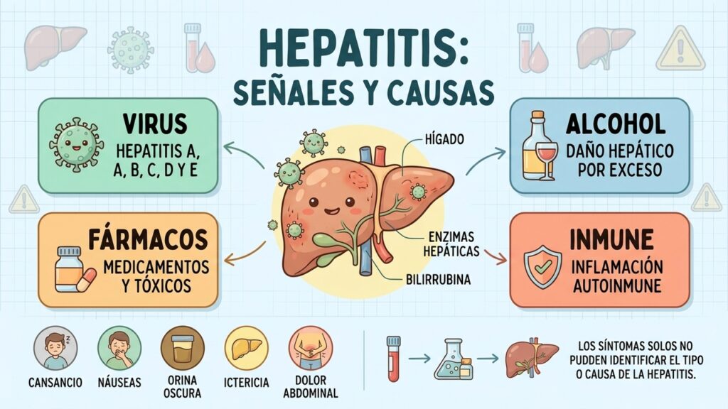 La hepatitis puede inflamar el hígado y permanecer silenciosa durante meses o incluso años.