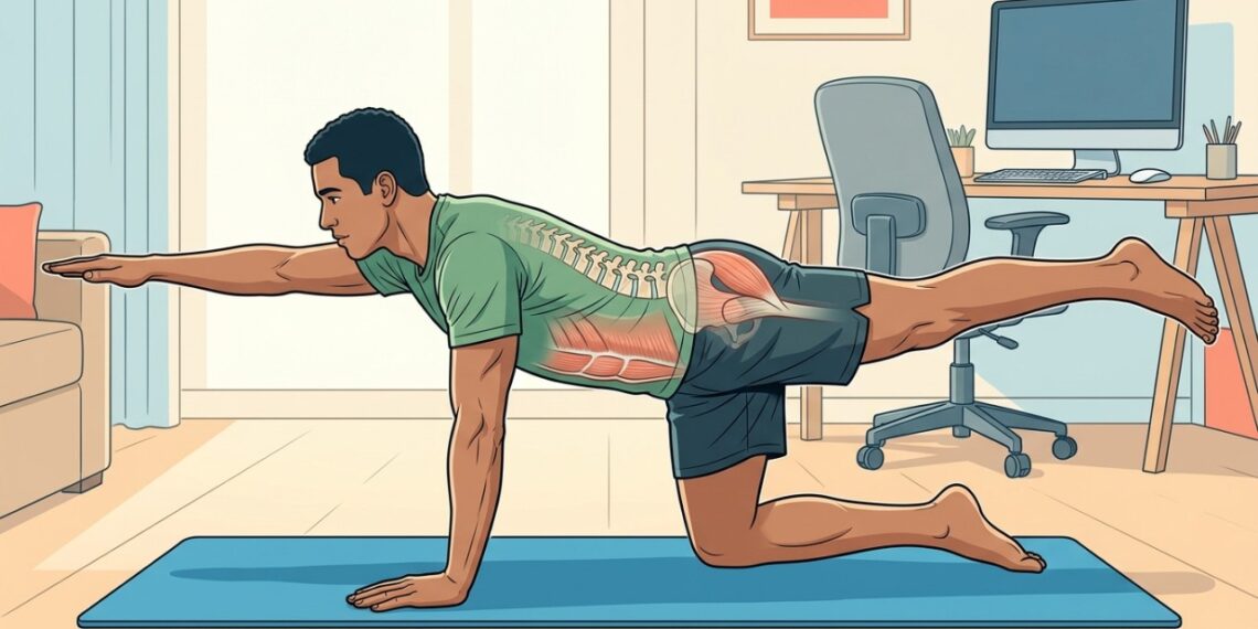 Cuatro ejercicios que ayudan a fortalecer la zona lumbar, una de las más afectadas por estar mucho tiempo sentado