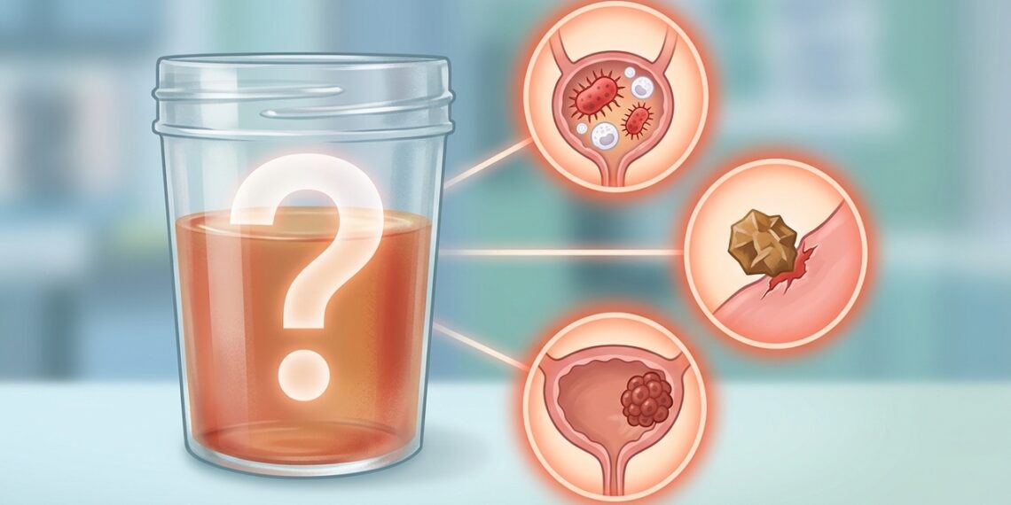 La sangre visible en la orina requiere identificar su origen mediante evaluación médica.