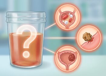 La sangre visible en la orina requiere identificar su origen mediante evaluación médica.