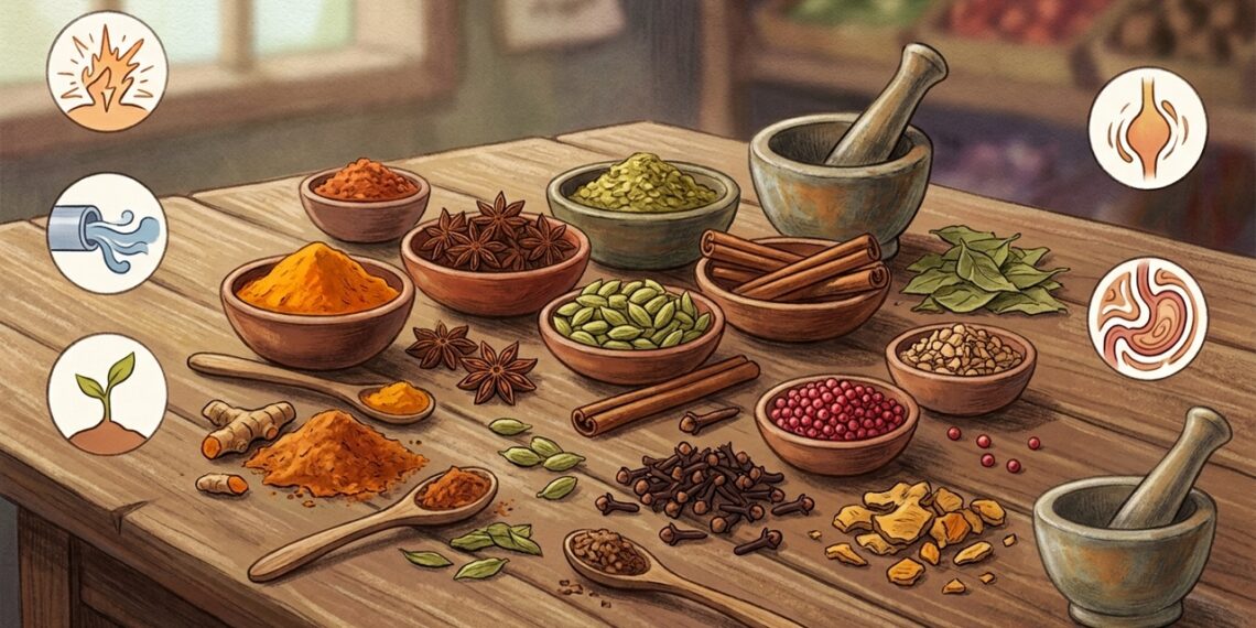 Las especias aportan compuestos bioactivos que pueden complementar una alimentación antiinflamatoria.