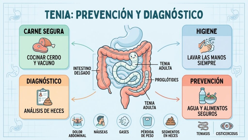 Tenia tiene una señal que puede verse en las heces