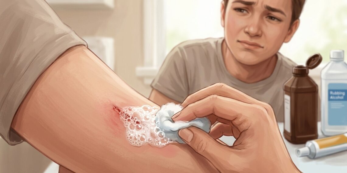 Para cortes superficiales, el agua corriente y la limpieza suave suelen ser opciones más adecuadas.