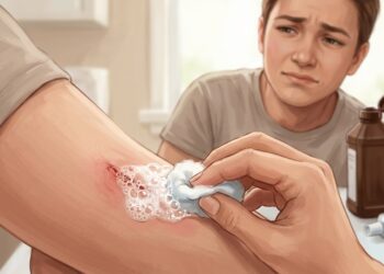 Para cortes superficiales, el agua corriente y la limpieza suave suelen ser opciones más adecuadas.