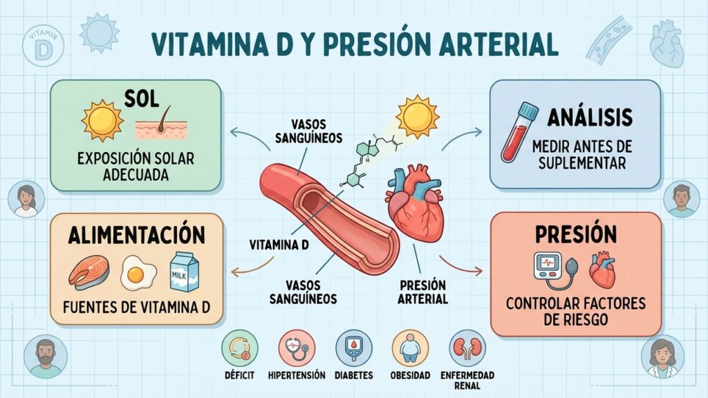 Vitamina D y presión arterial lo que debes saber
