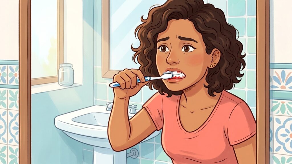 El sangrado frecuente al cepillarse puede ser una primera señal de gingivitis.
