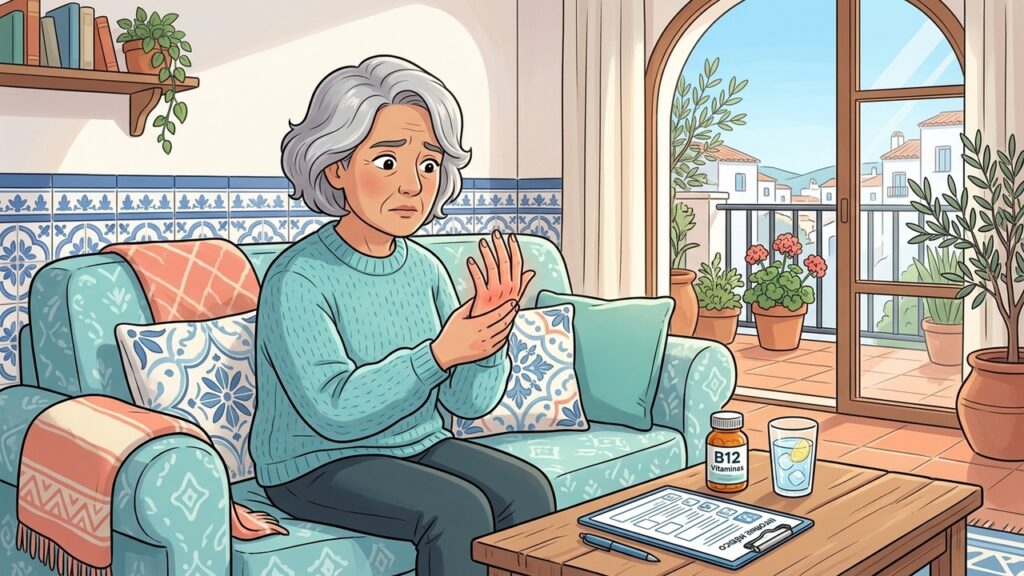 Hormigueo y pérdida de equilibrio pueden ser señales tempranas de déficit de vitamina B12.