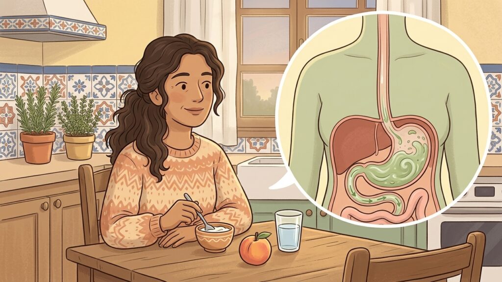 El estómago sigue digiriendo mientras duermes, aunque una cena abundante puede favorecer el reflujo.