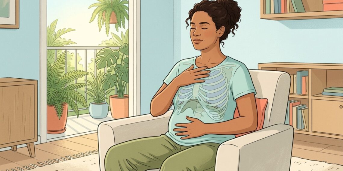 Si respiras solo con el pecho, practica respirar de forma más profunda y consciente