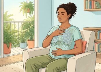 Si respiras solo con el pecho, practica respirar de forma más profunda y consciente