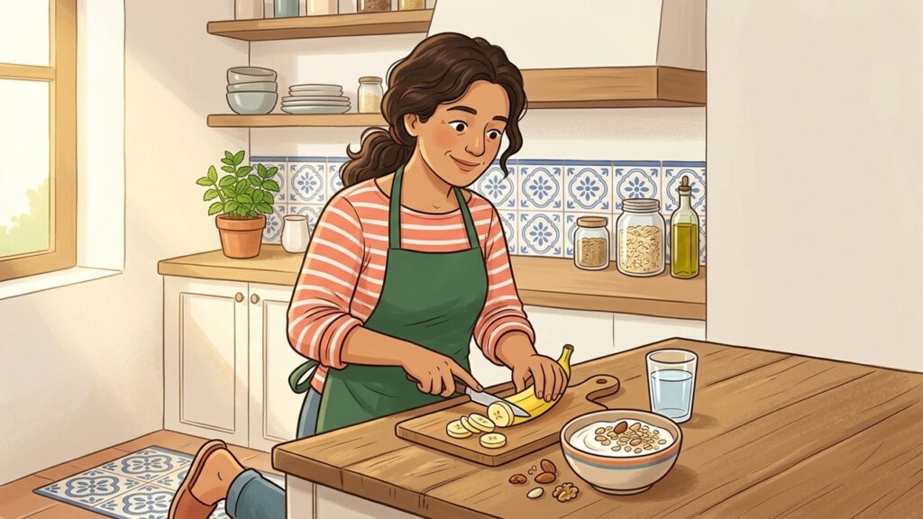 El plátano aporta potasio, fibra y vitamina B6 dentro de una alimentación equilibrada.
