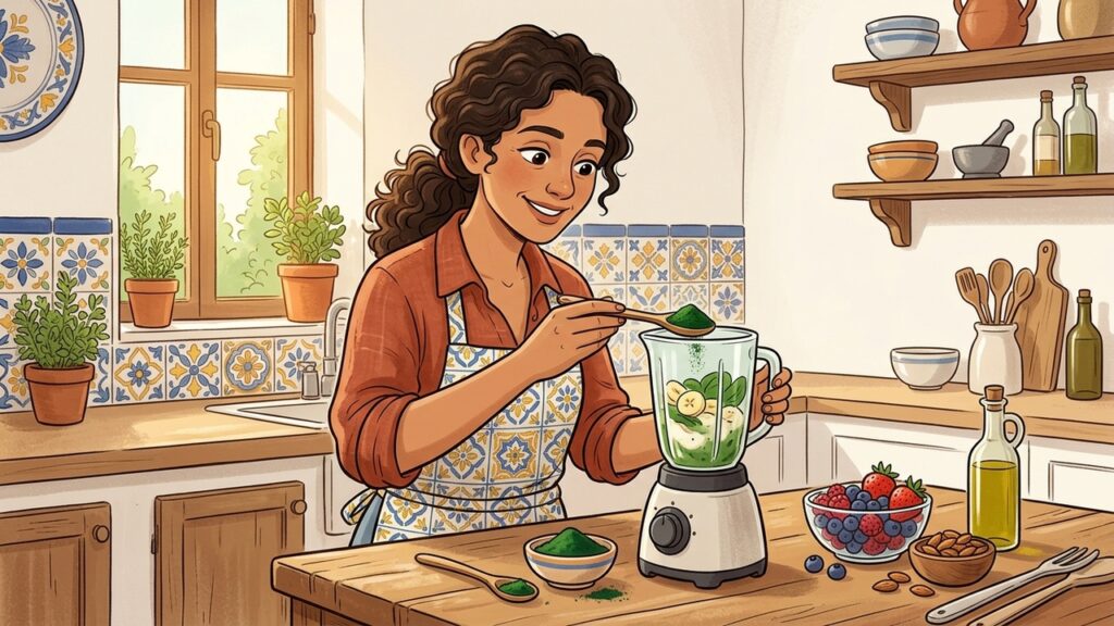 La spirulina aporta proteínas y compuestos bioactivos, pero no sustituye una dieta equilibrada.