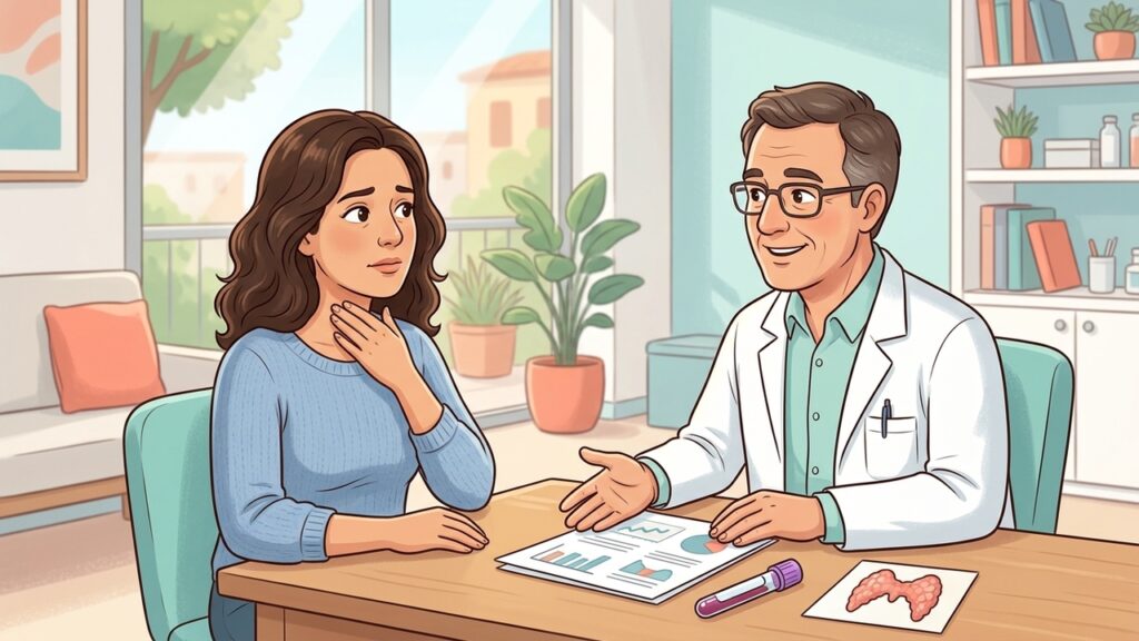 La analítica tiroidea ayuda a estudiar alteraciones hormonales relacionadas con cansancio y cambios físicos.