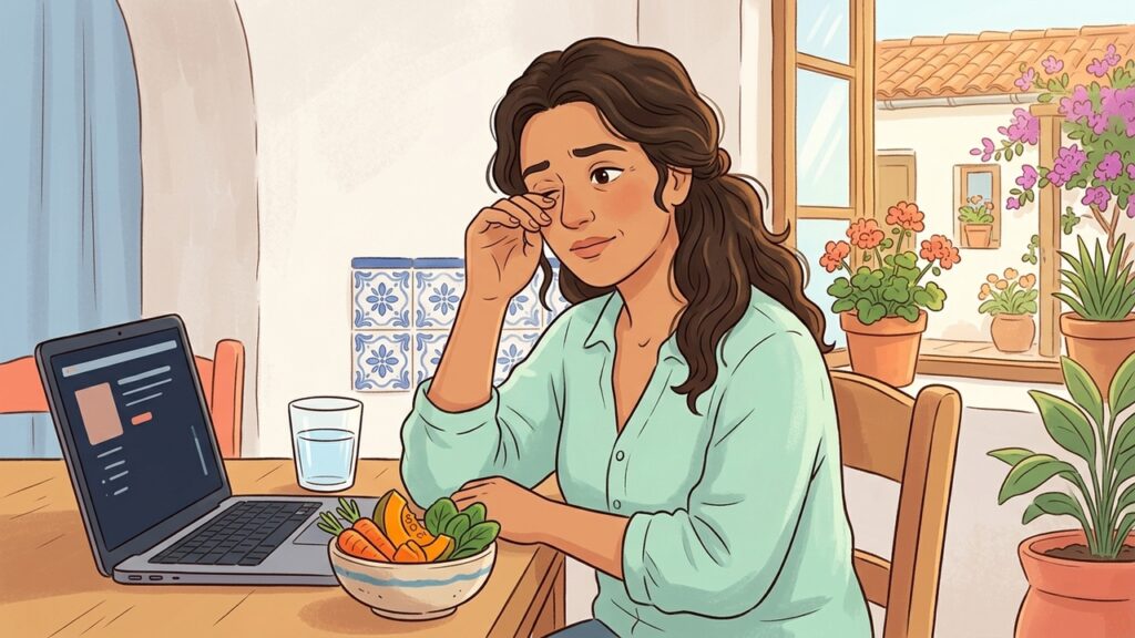 Los ojos secos tienen múltiples causas; la vitamina A es importante para la superficie ocular.