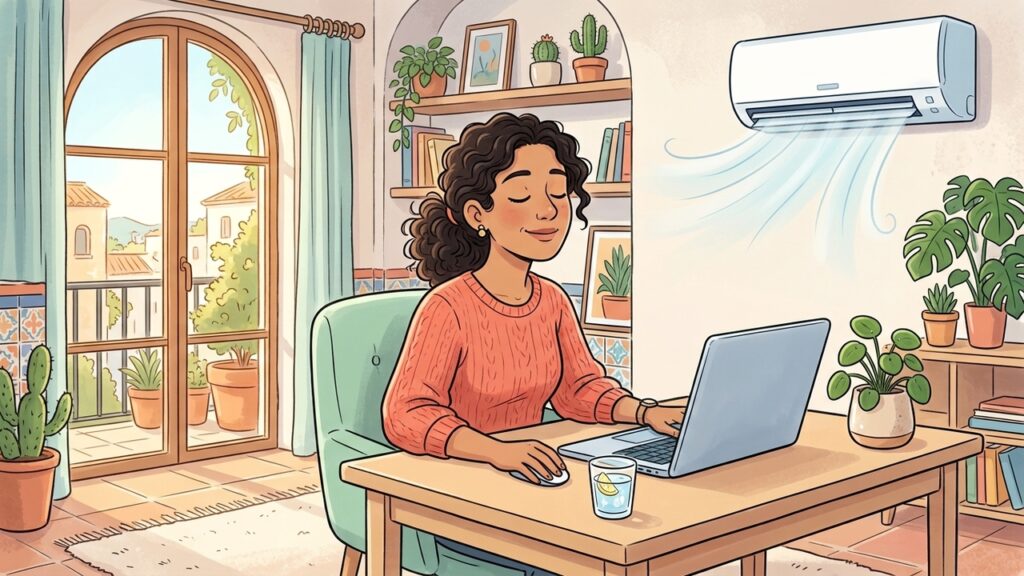 Parpadear, descansar la vista y evitar el aire directo ayuda a aliviar los ojos secos.