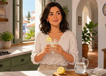 El agua con limón puede ayudar a hidratarse al empezar la mañana.