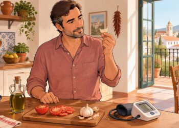 El ajo crudo interesa por su posible papel complementario en la tensión arterial.