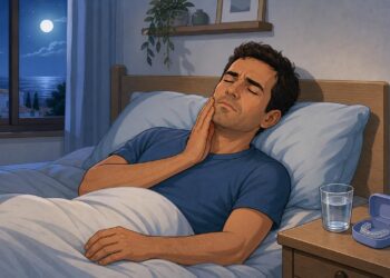 El bruxismo nocturno puede relacionarse con sueño alterado y mala mordida.
