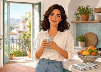 Beber agua al levantarse ayuda a rehidratar el cuerpo tras el sueño.