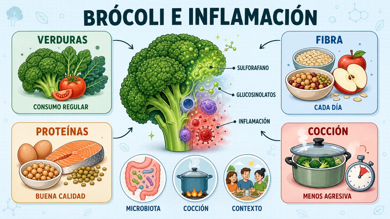Verduras, fibra, proteínas y cocción suave forman los pilares dietéticos clave.