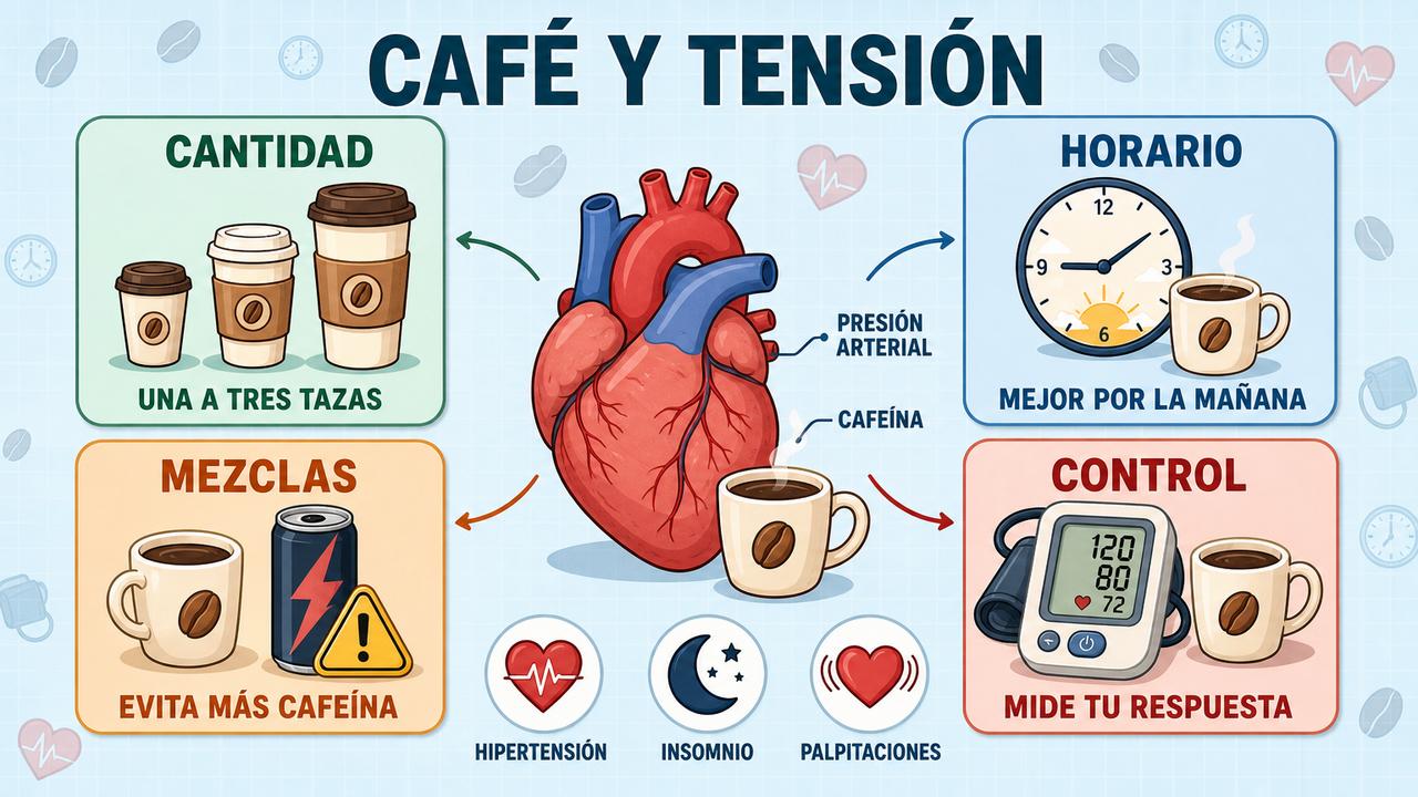 Cantidad, horario, mezclas y control ayudan a vigilar la tensión.