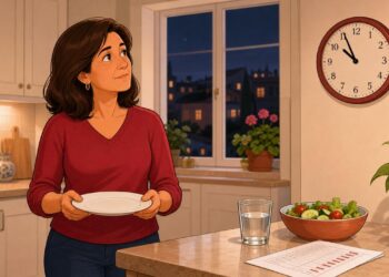 Cenar tarde puede elevar la glucosa en ayunas del análisis matutino.