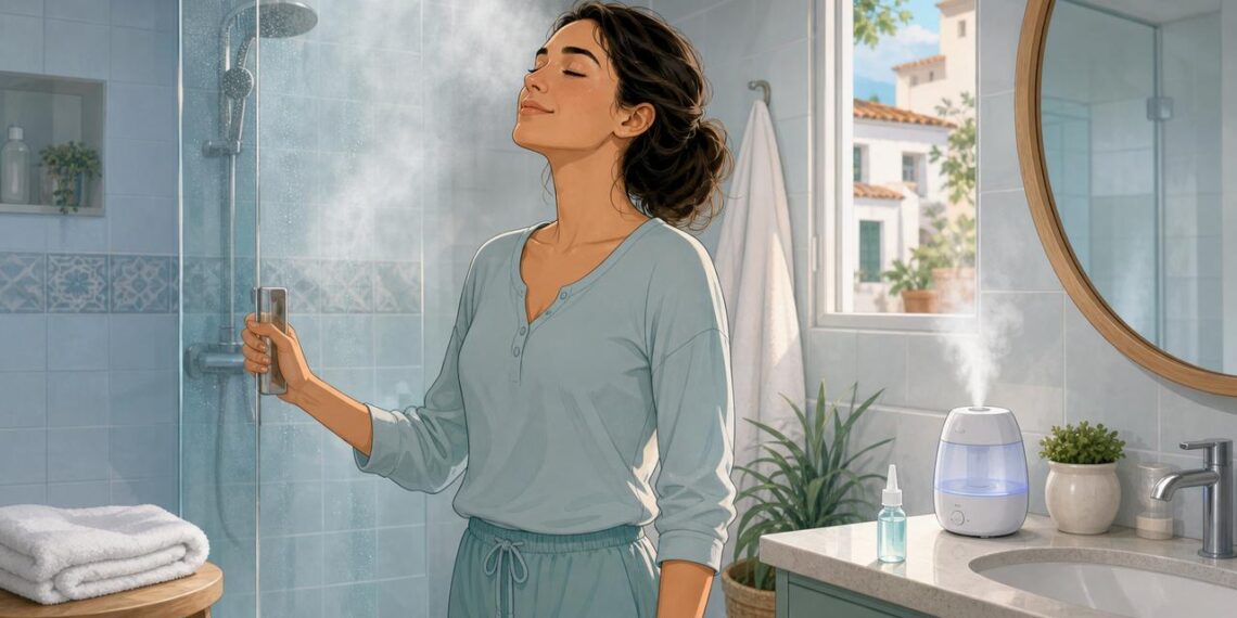 El vapor y la humedad pueden aliviar temporalmente la congestión nasal leve.