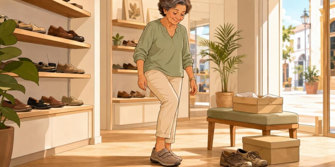 Elegir un zapato estable ayuda a proteger rodillas y espalda al caminar.