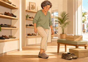 Elegir un zapato estable ayuda a proteger rodillas y espalda al caminar.