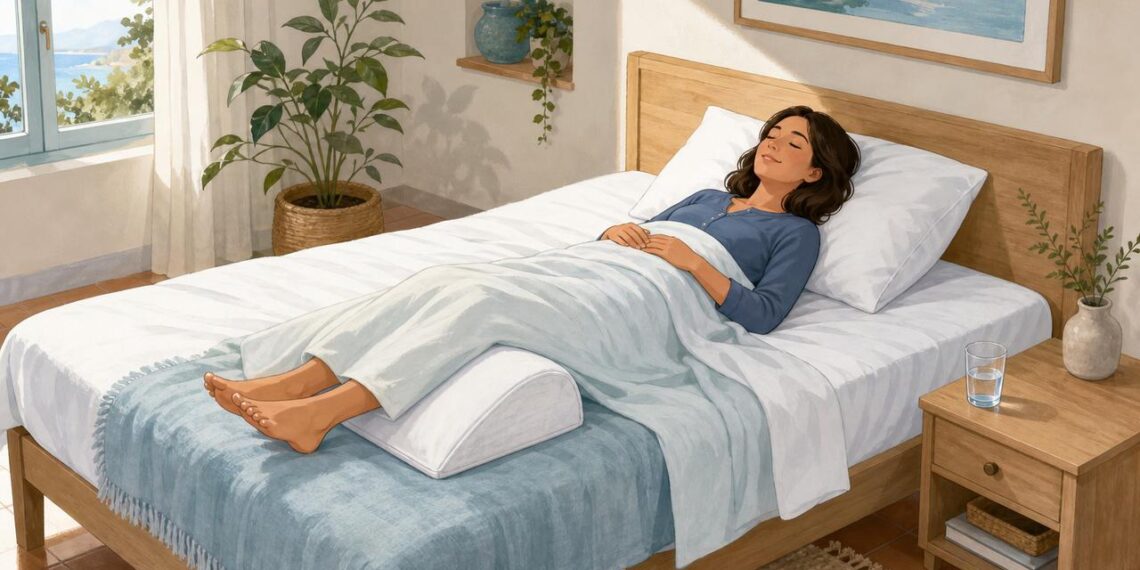Dormir boca arriba con buen apoyo puede aliviar la tensión lumbar nocturna.