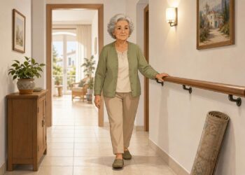 Adaptar pasillos y suelos reduce muchas caídas domésticas después de los 70.