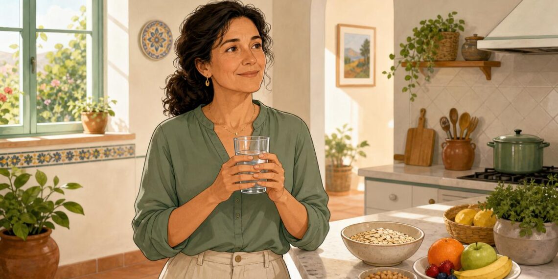 Fibra, agua y rutina intestinal ayudan a prevenir las hemorroides naturalmente.