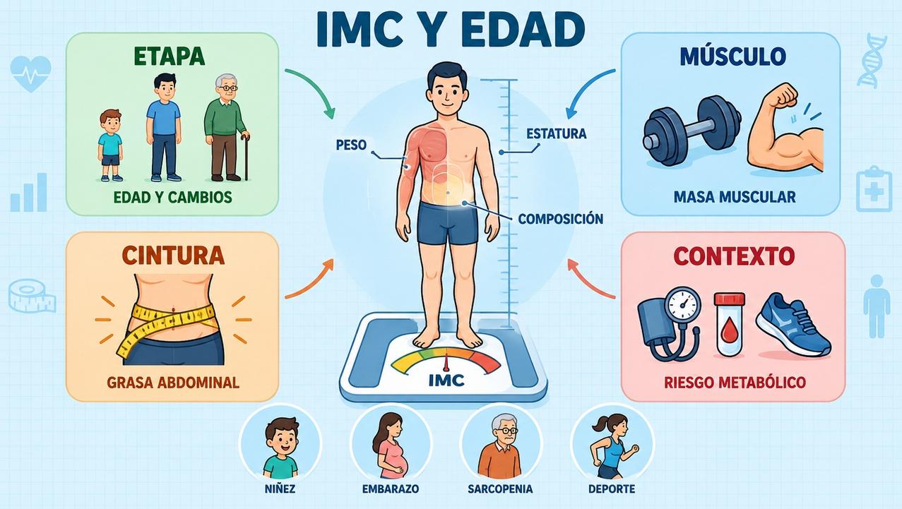 Edad, músculo, cintura y contexto mejoran la lectura real del IMC.