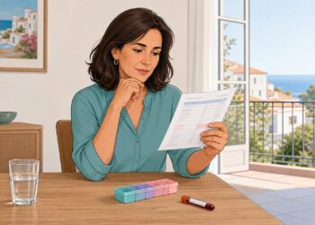 El sodio bajo en sangre puede detectarse en un análisis rutinario.