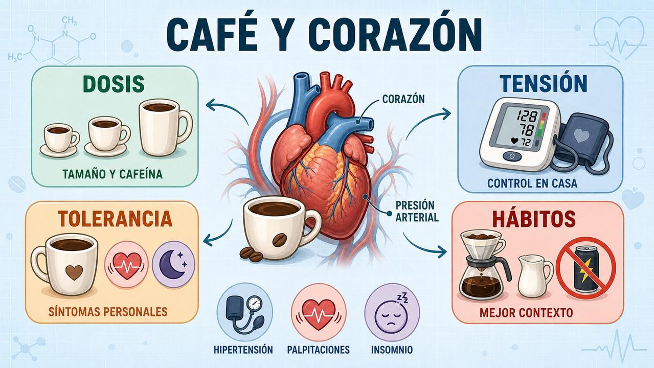 Dosis, tensión, tolerancia y hábitos marcan un consumo de café prudente.