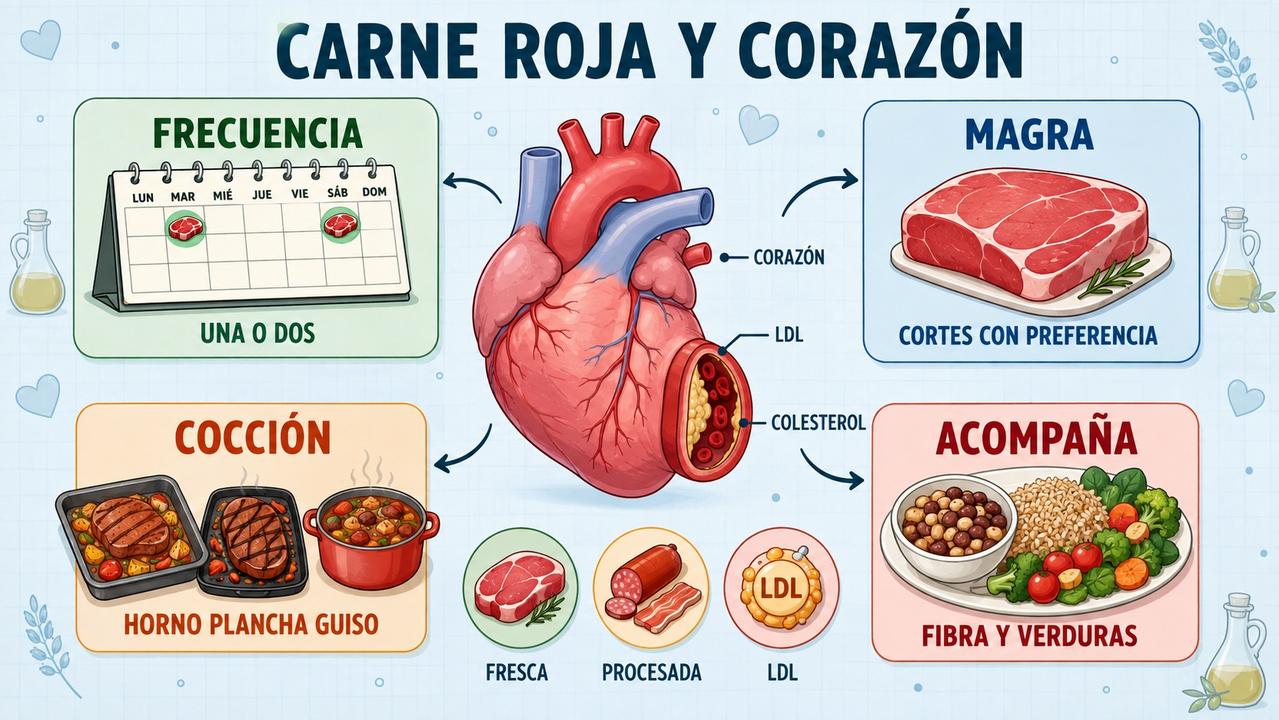 Frecuencia, tipo, cocción y guarnición marcan su impacto cardiovascular.