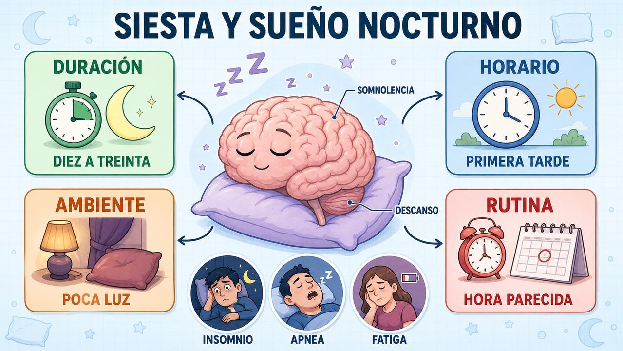 Duración, horario, ambiente y rutina marcan una siesta realmente reparadora.